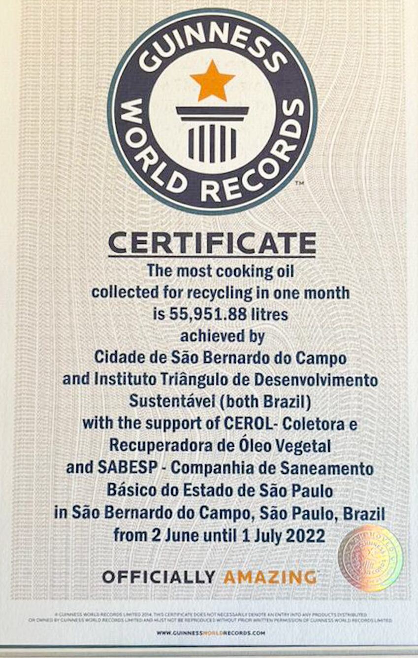 certificado do Guinness a São Bernardo