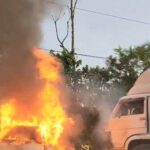 carro em chamas