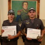 Policial feminina Fior e soldado Júlio Benício