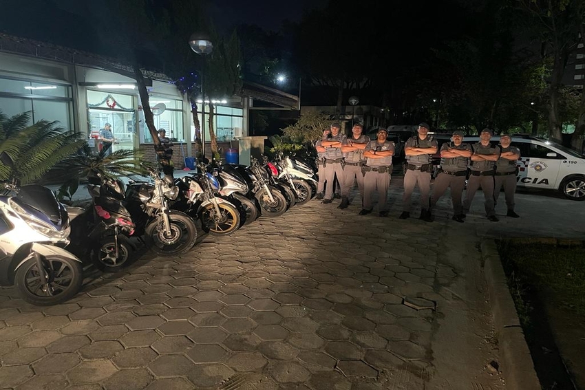 Durante o Natal, PM apreende em Diadema 28 motos, 2 carros e arma