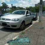 vidros do carro quebrados