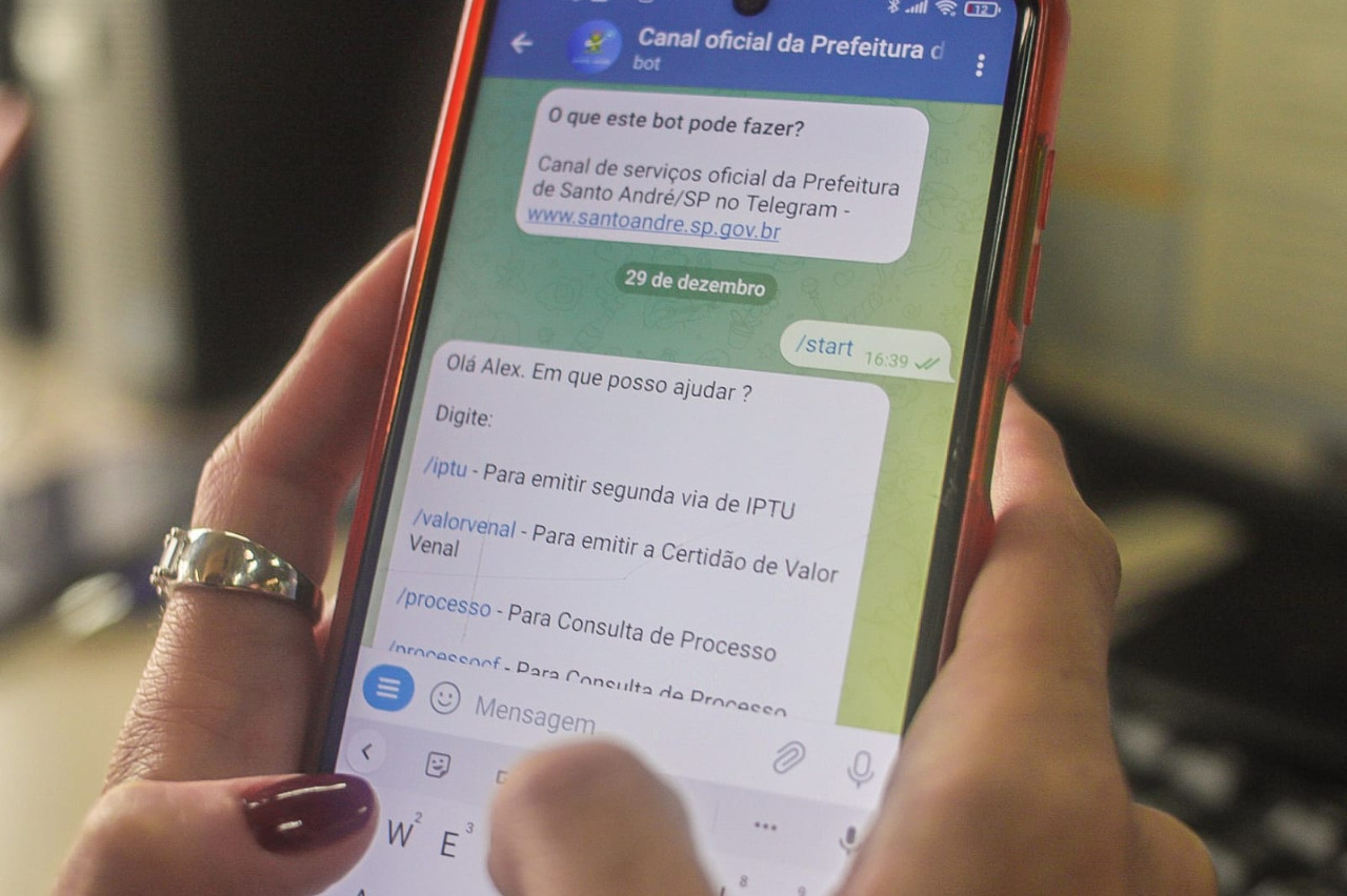 Prefeitura de Santo André lança canal de atendimento no Telegram