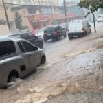 ruas alagadas em Diadema