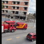 Corpo de Bombeiros na avenida Itamarati