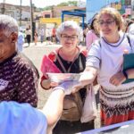 moradores de São Bernardo pegam marmitex no Bom Prato