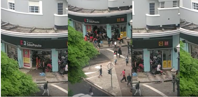 Vídeo: Farmácia no centro de SP é saqueada por usuários da Cracolândia