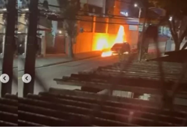 Polícia investiga incêndio em viatura em Santo André