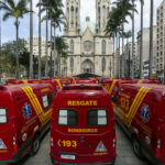 Veículos de resgate do Corpo de Bombeiros