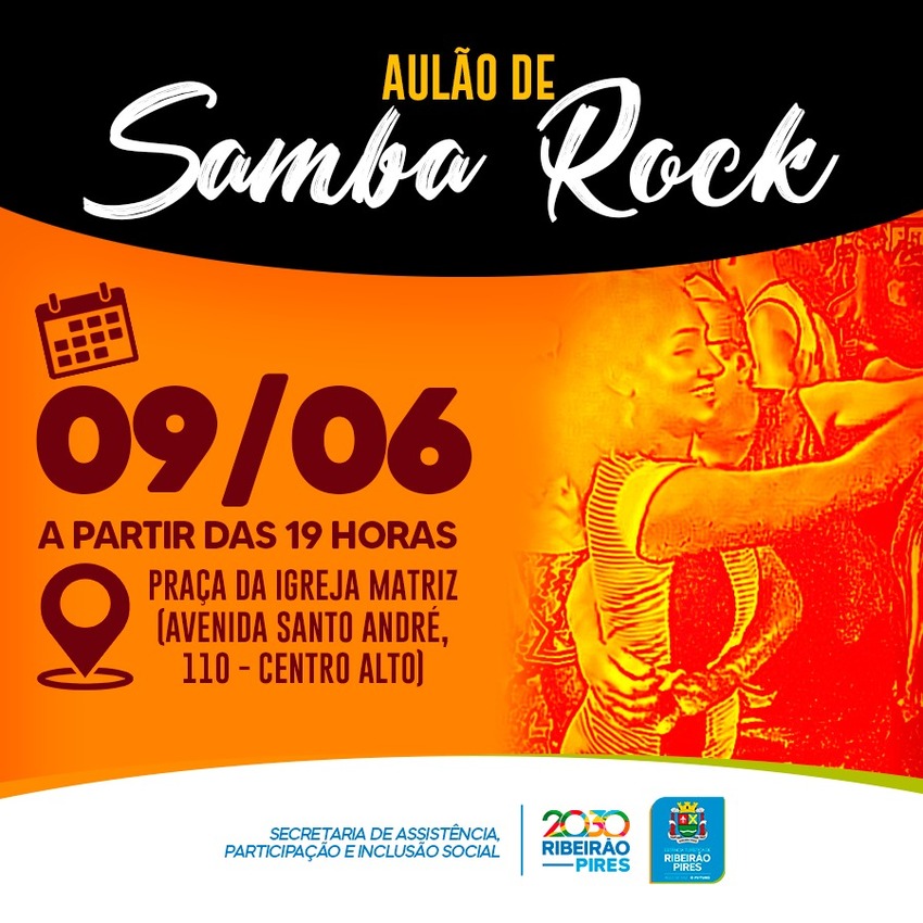 Praça da Igreja Matriz recebe segundo Aulão de Samba Rock nesta sexta-feira 