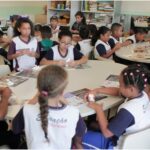 Croianças em oficina artística sobre sustentabilidade