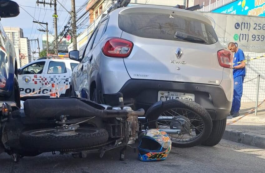 Em S.Bernardo, mulher morre após cair de moto e ser atropelada por carro