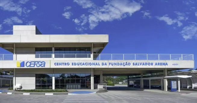 fachada da Fundação Salvador Arena
