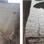 Rachaduras em muro