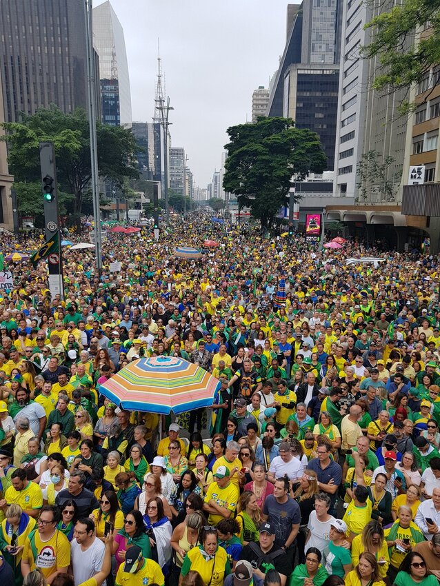 manifestantes na Paulista 