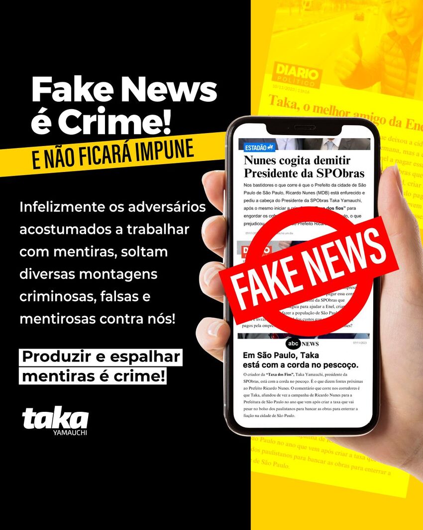 Taka é  vítima de Fake News em Diadema