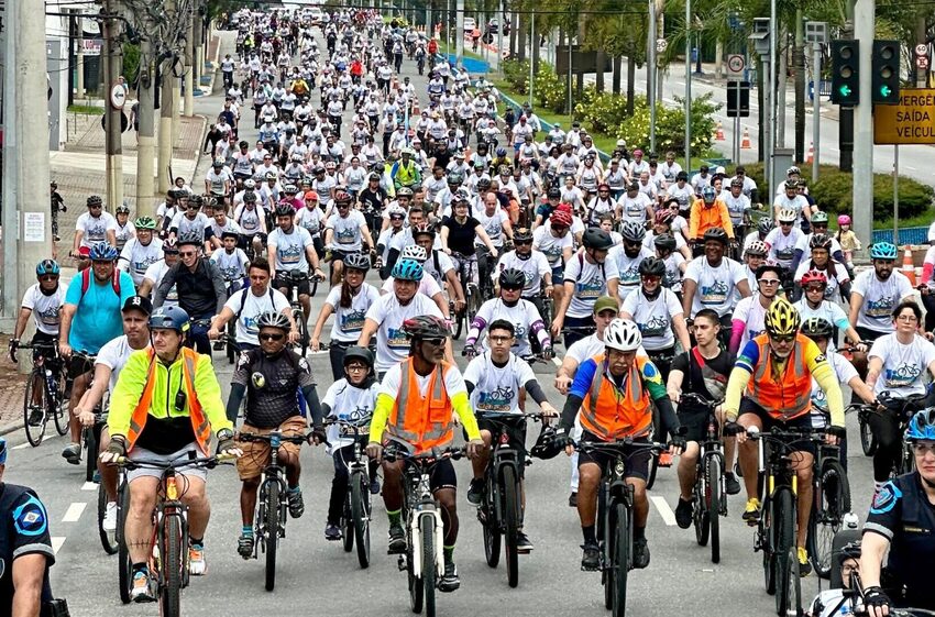 Passeio Ciclístico USCS/ParkShopping São Caetano atrai mais de mil pessoas