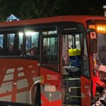 acidente entre moto e ônibus