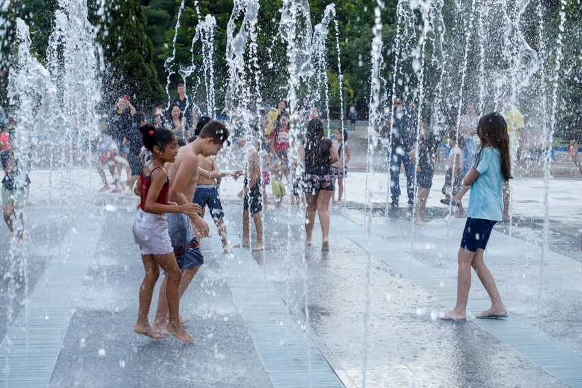 chafariz no parque de São Caetano