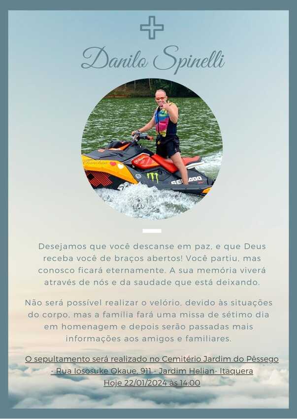 Comunicado sobre sepultamento de Danilo Spinelli