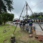 Viaduto estaiado obras