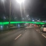 iluminação no viaduto Tereza Delta