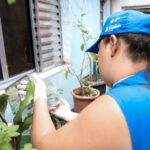 Agente de saúde combate mosquito da Dengue