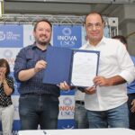 Reitor Leandro Prearo e prefeito Auricchio