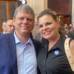 Carla Morando e Tarcísio de Freitas