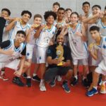 Equipe jovem de basquete