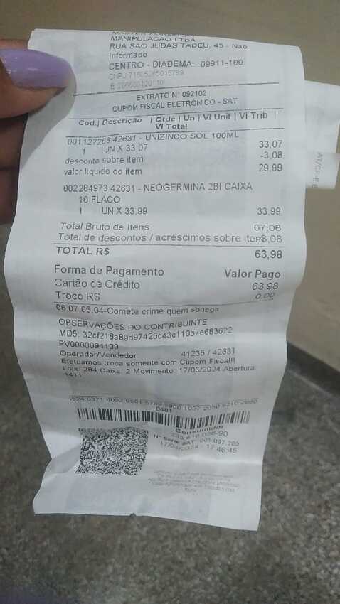 nota fiscal