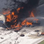 incêndio em caminhão