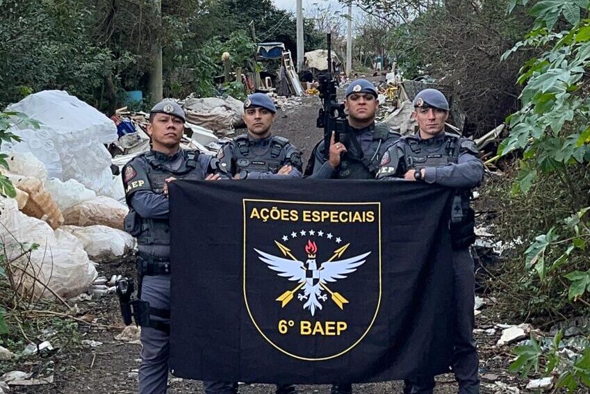 6º Batalhão de Ações Especiais de Polícia (BAEP) de São Bernardo do Campo está conduzindo uma ação humanitária no Rio Grande do Sul.