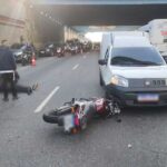 acidente entre carro e moto em São Bernardo