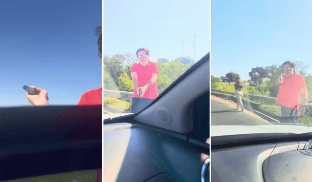 homem briga no trânsito