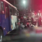 Grave acidente entre motocicleta e ônibus em São Bernardo