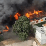 Incêndio no centro de São Bernardo na manhã deste sábado