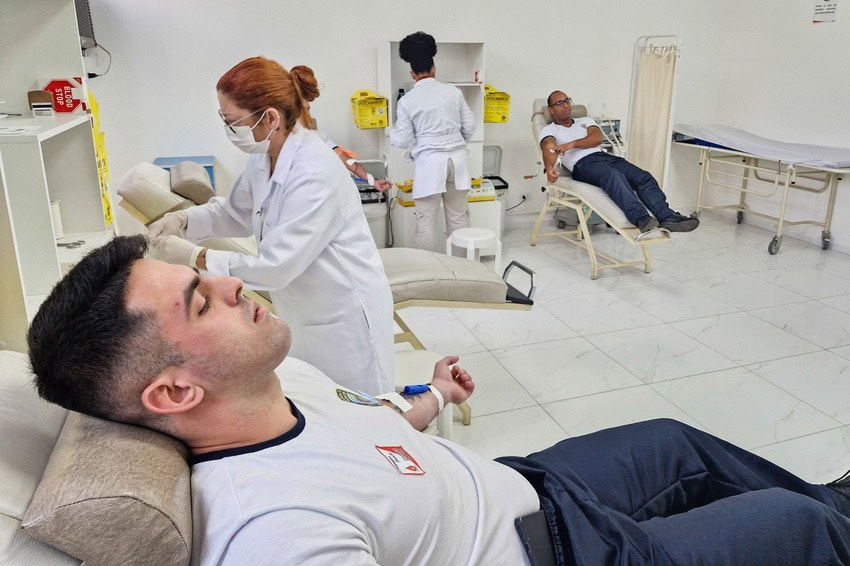 GCM-Alunos de São Caetano cumprem seu papel de cidadãos e doam sangue no Super Centro de Saúde
