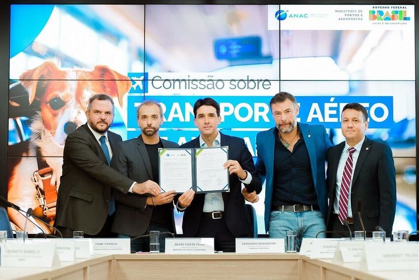 CASO JOCA: deputado Marangoni participa de cerimônia que cria comissão que discute o transporte aéreo de animais pelo Ministério dos Aeroportos e Anac