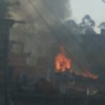 Incêndio em barracos de favela de Diadema