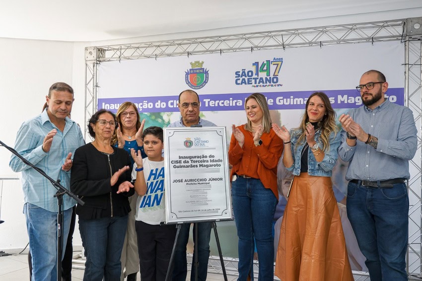 O prefeito de São Caetano do Sul, José Auricchio Júnior, inaugurou nesta quarta-feira (23/7) o novo CISE (Centro Integrado de Saúde e Educação) da Terceira Idade Guimarães Magaroto, no Bairro Mauá