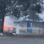 carro incendiado em Mauá