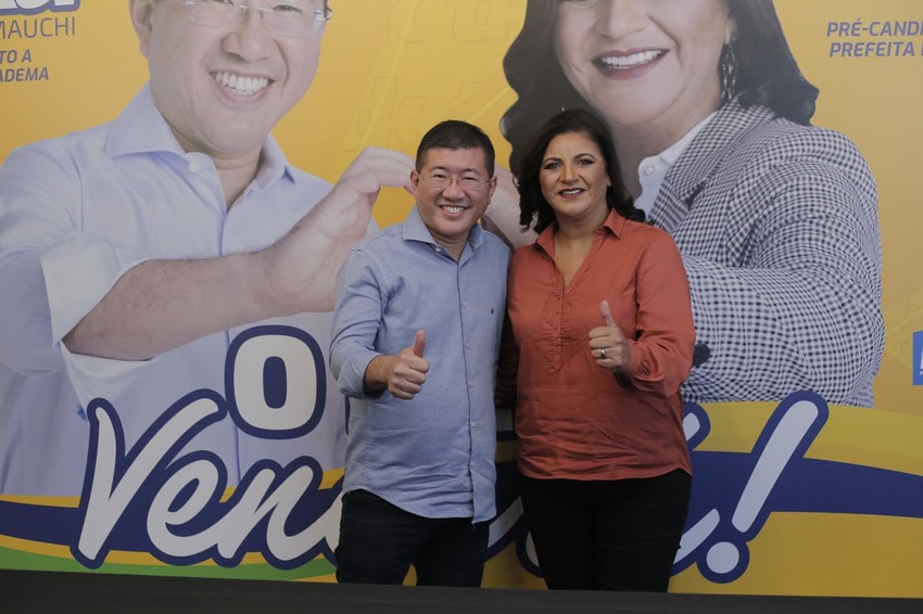 Taka Yamauchi apresenta Andréia Fontes como candidata a Vice-Prefeita pela Coligação do Movimento do Bem