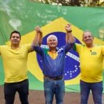 Luiz Zacarias recebeu o senador Astronauta Marcos Pontes para uma caminhada pelo Centro da cidade