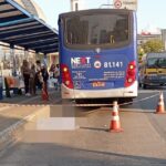 ônibus onde mulher bateu a cabeça em São Bernardo