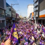 Mulheres fazem caminhada em apoio a Marcelo Lima.