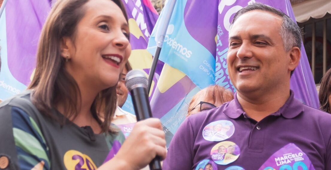 Renata Abreu e Marcelo Lima