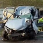 carro colidido no Rodoanel