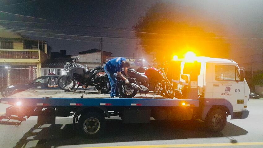 motos apreendidas em Santo André