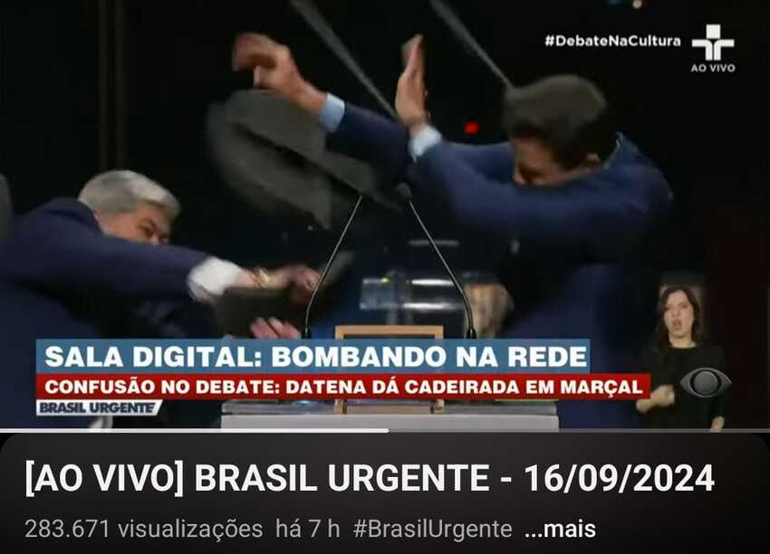 Datane vira notícia no Datena: Brasil Urgente mostra agressão em debate