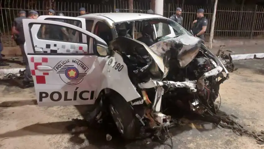 viatura destruída